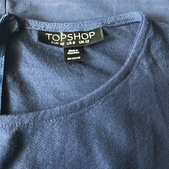 NWOT Topshop Asymmetrical Hemline , sleeveless dress with slip & back zip!UK 12 - Picture 4 of 14